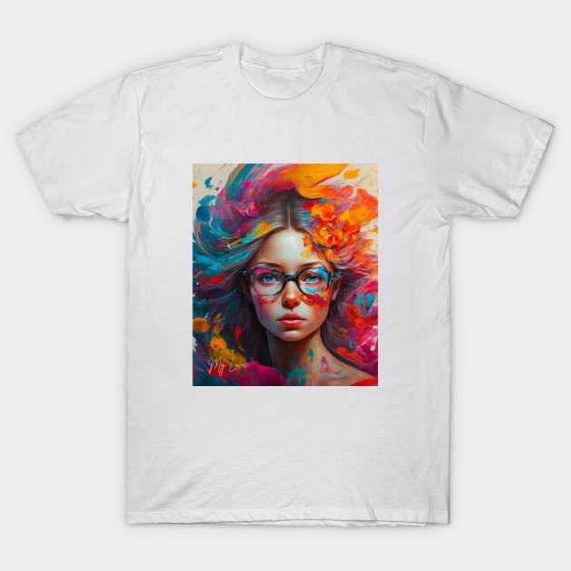 Colorful ophthalmologist valentines abstract ,brafdesign T-Shirt by Brafdesign